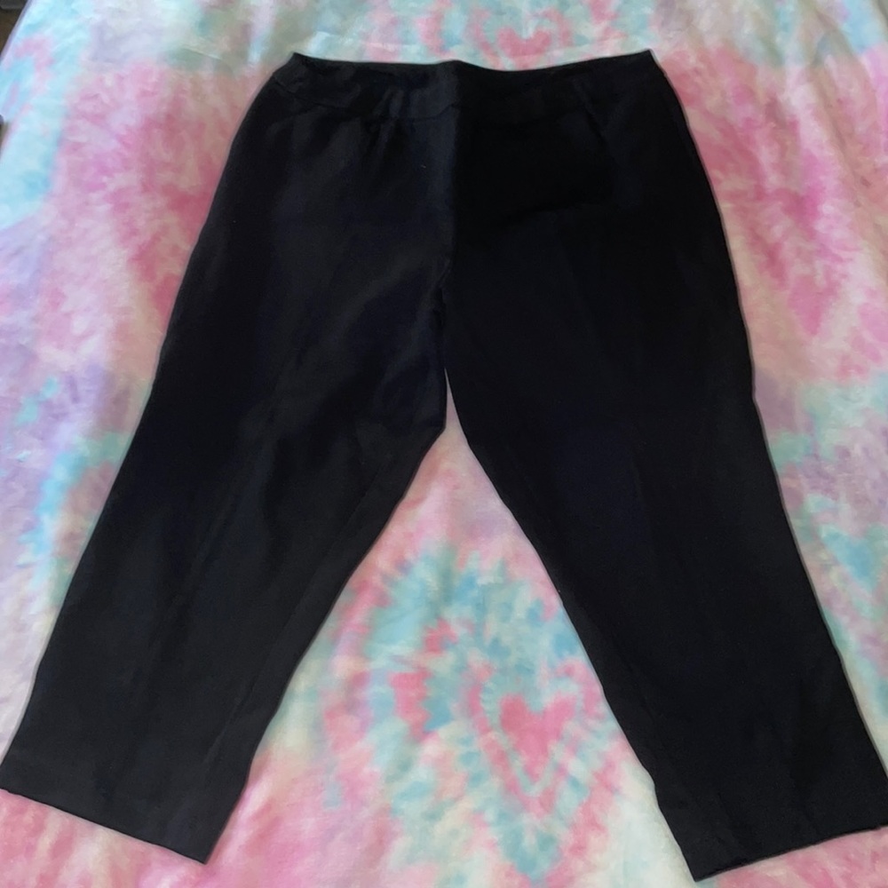New Joan Rivers cropped black legging